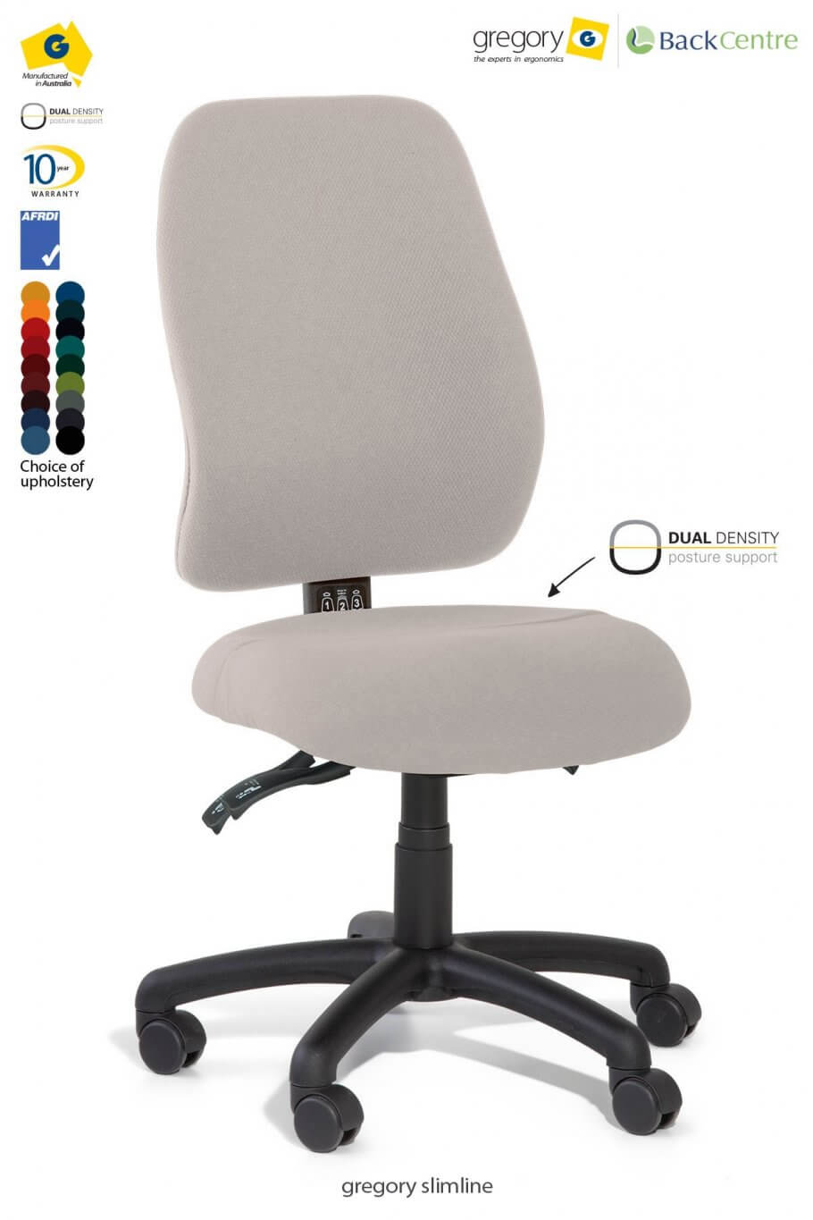 Gregory Slimline Office Chairs Back Centre